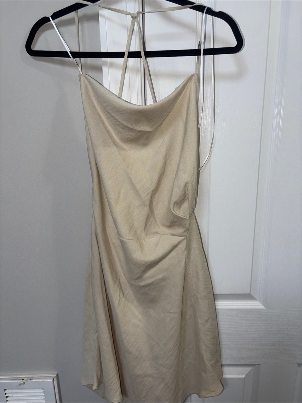 Helmut Lang Beige Asymmetrical Slip Dress - Picture 5 of 7